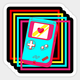 Neon retro gamer Sticker